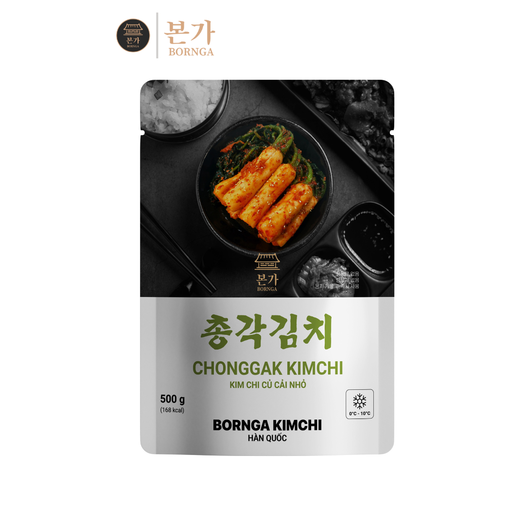 Kim chi củ cải nhỏ bornga hàn quốc 500g/ 1kg ngon đậm vị xứ hàn