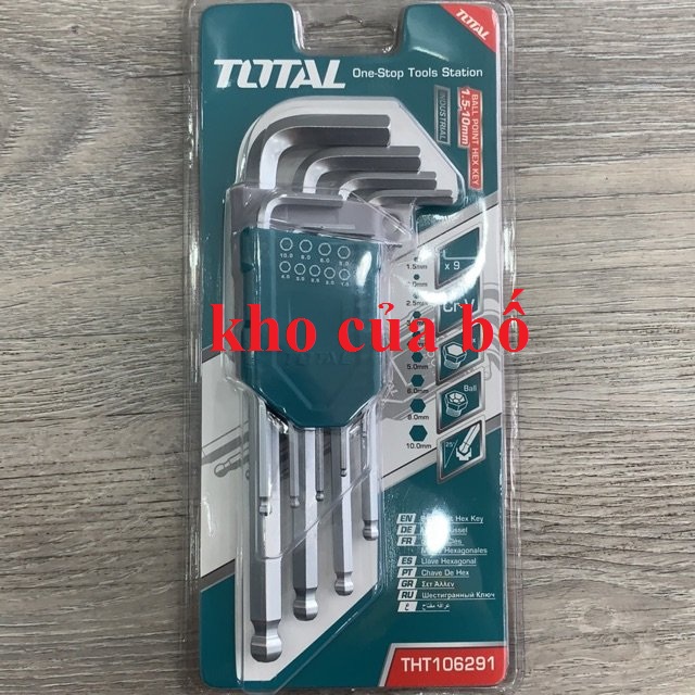 Bộ 9 chìa lục giác Total THT106291