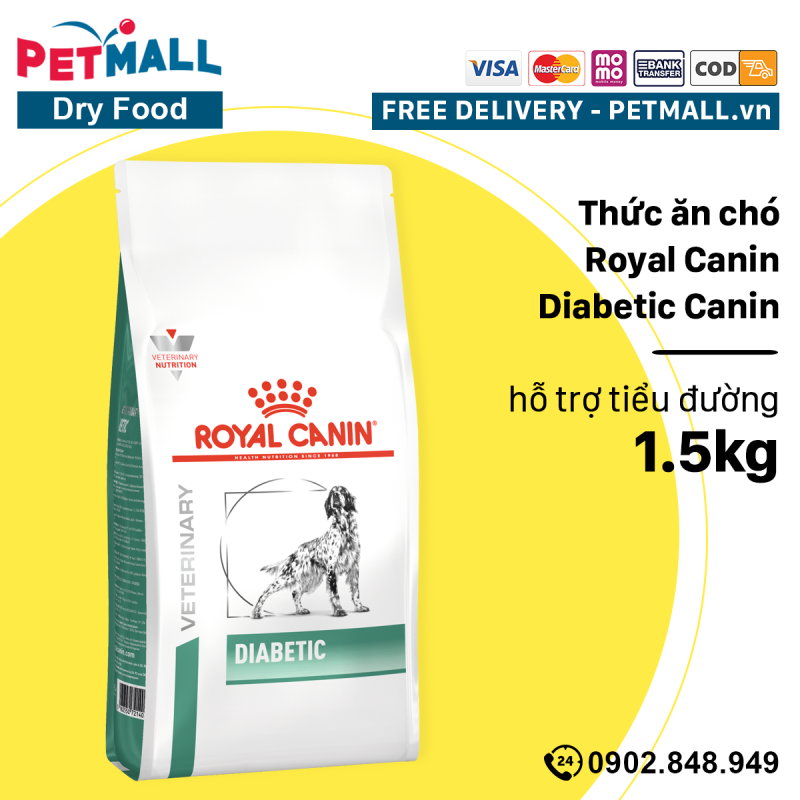 Thức ăn chó Royal Canin Diabetic Canin 1.5kg - hỗ trợ tiểu đường Petmall
