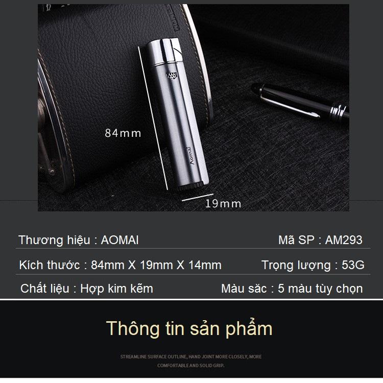 Bật Lửa Gas Khò Cao Cấp Aomai 293 ( 5 màu tùy chọn )