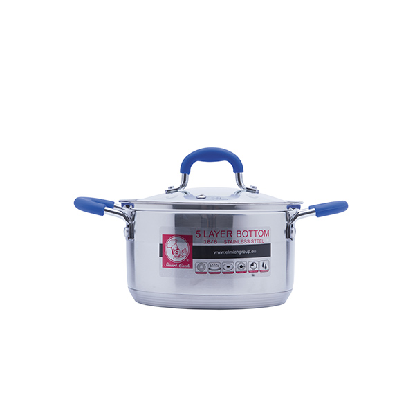 Bộ nồi 3 chiếc cỡ 18cm, 22cm, 26cm và 1 chảo inox smartcook cỡ 26cm sm1497 dùng bếp từ - hàng 5 đáy xuất xứ ch séc - có lựa chọn để mua lẻ
