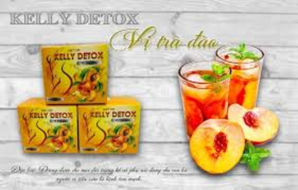 [ Giá Sỉ ] Trà Đào Giảm Cân KELLY DETOX Hộp 15 gói, hàng chính hãng