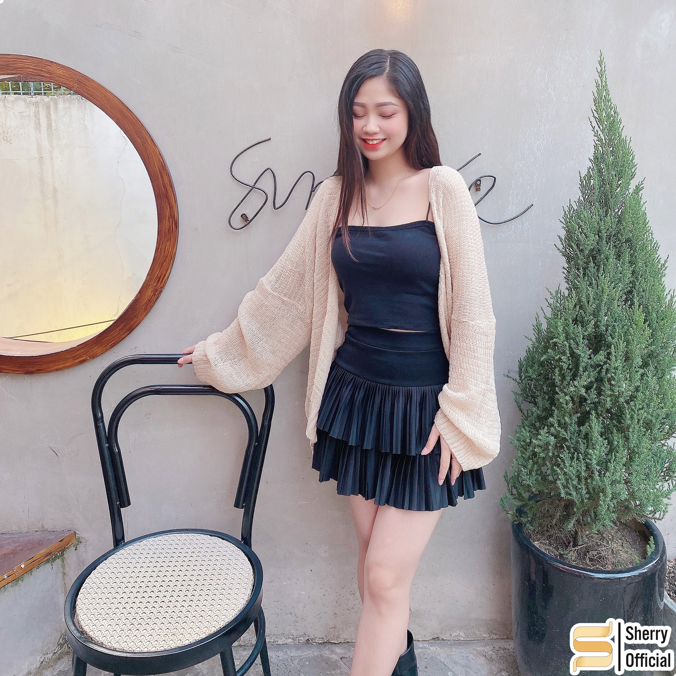 Áo Cadigan Len mỏng