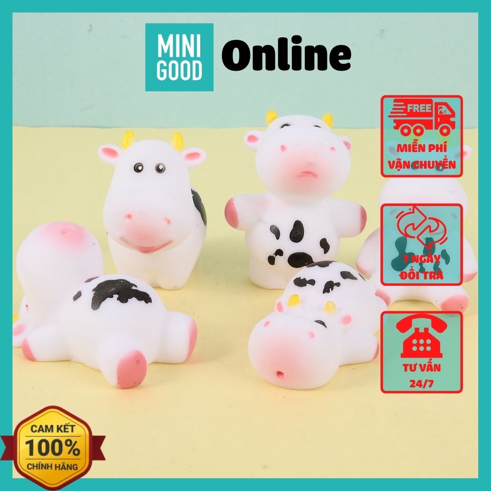 Đồ chơi bò sữa phát tiếng MINIGOOD combo 5 con