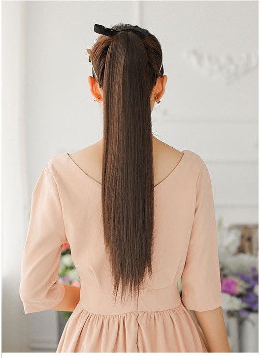 TÓC GIẢ CỘT THẲNG DÀI SIÊU XINH