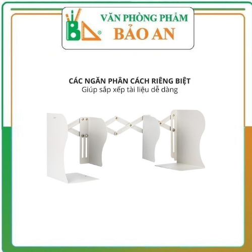 Giá đựng tài liệu mở rộng kim loại deli - màu xám - 1 chiếc - 78630
