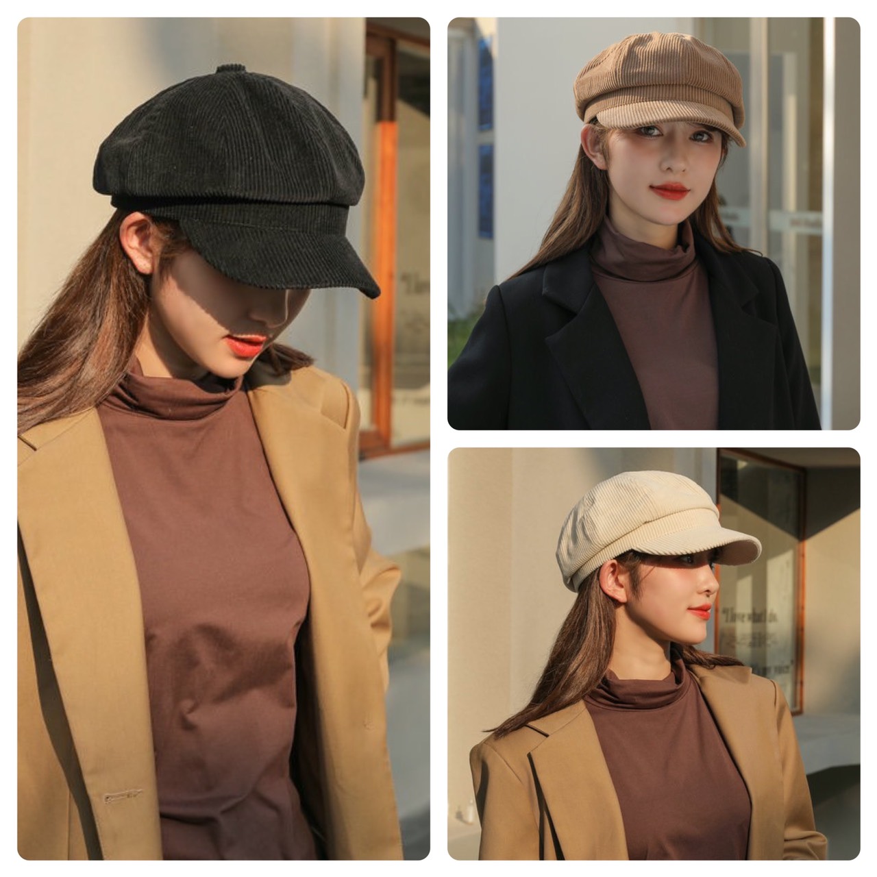 Mộc®MŨ NỒI BERET HẢI QUÂN BAKER CHẤT GÂN NHUNG PHONG CÁCH HÀN QUỐC