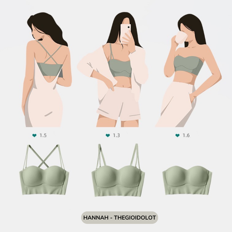 Áo bra đúc su lụa siêu mềm mịn BR06 HANNAH SECRET