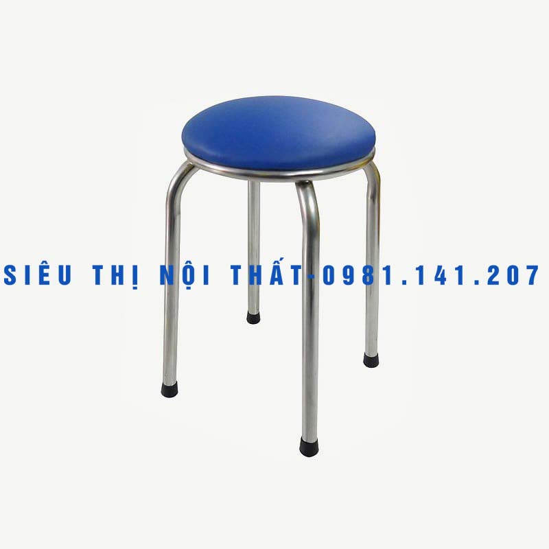 Combo 10 Ghế đẩu có nệm inox 201 chân cao