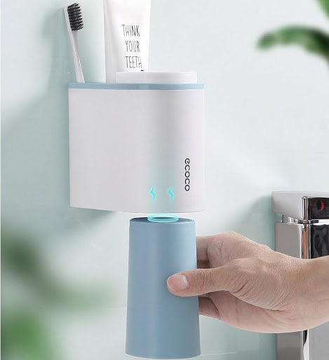 Giá đựng cốc, bàn chải, kem đánh răng Ecoco 2 cốc
