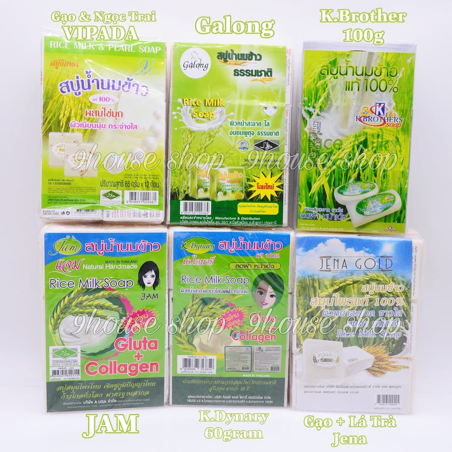 01 Cục Xà Bông Sữa Gạo (Da Mặt & Body) Thái Lan