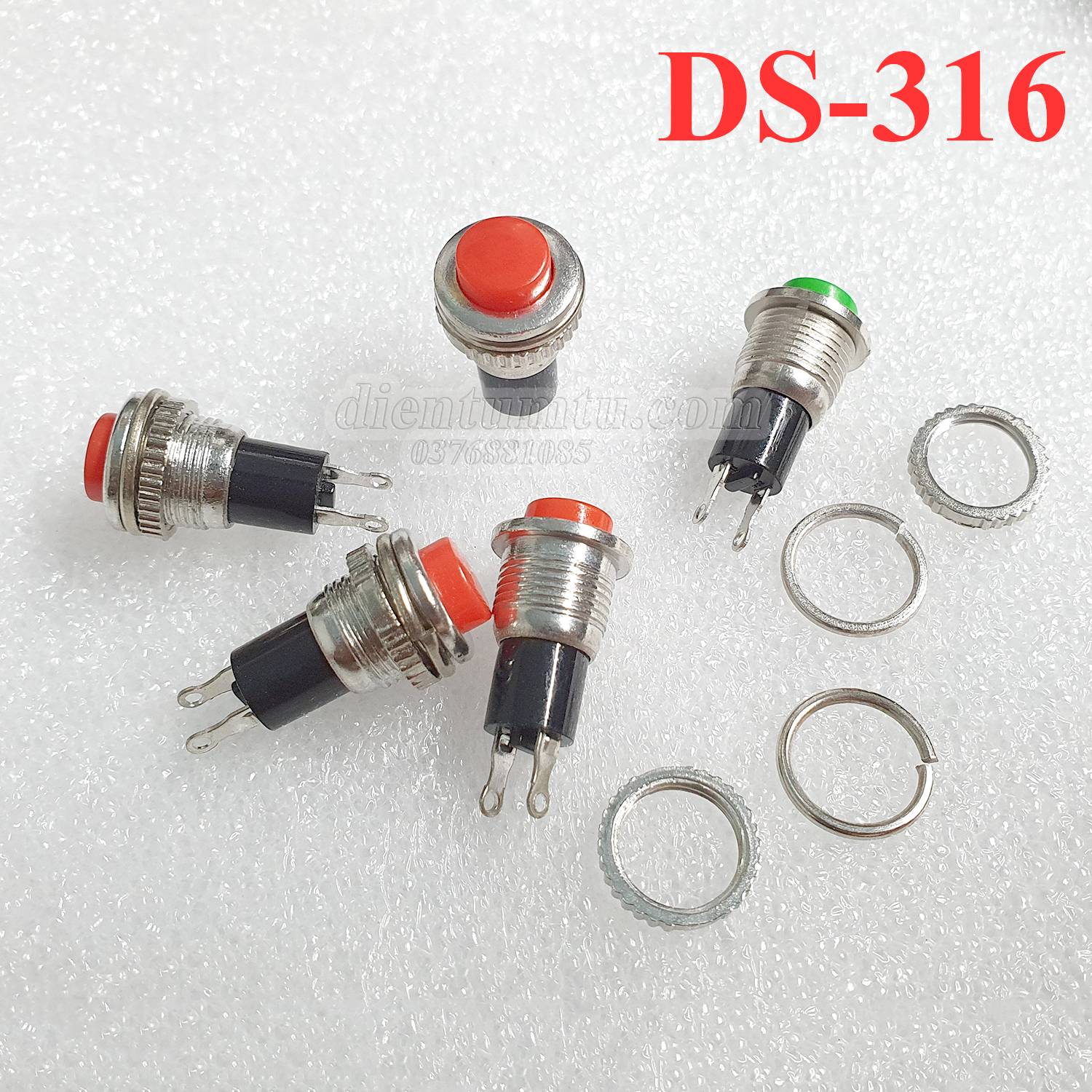 Nút Nhấn Nhả - Nút Đề - Nút Reset 10mm DS-316