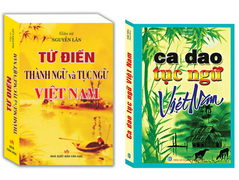 Combo 2 cuốn ca dao tục ngữ việt nam +từ điển thành ngữ và tục ngữ việt nam