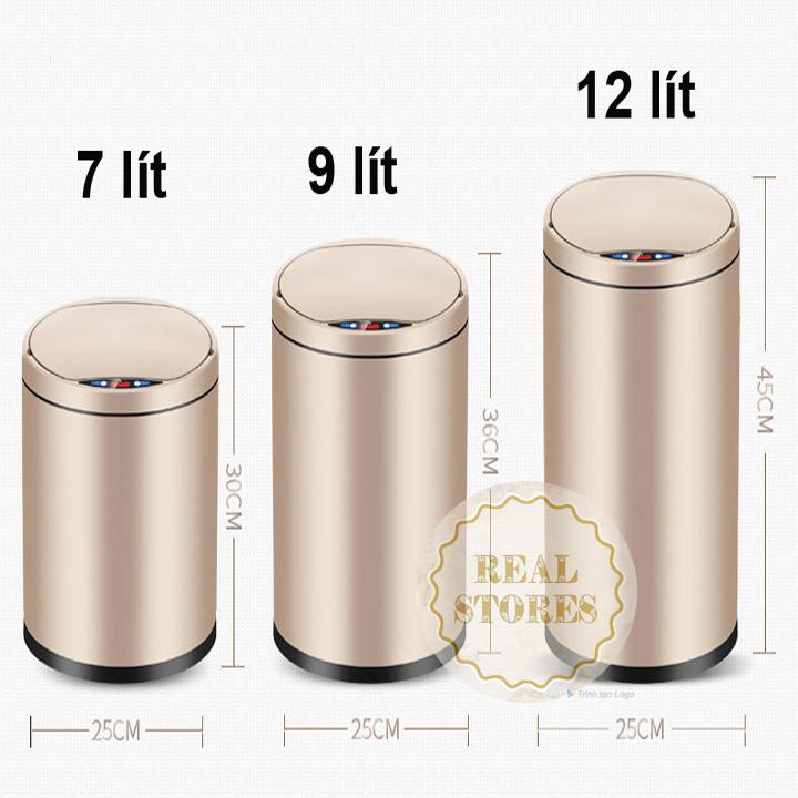 Thùng rác cảm ứng 12L bản pin sạc