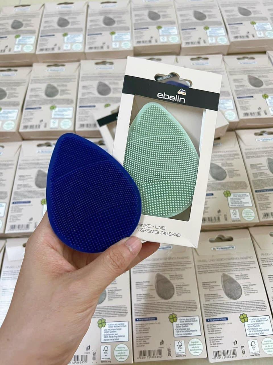 Miếng Pad rửa mặt massage Ebelin bằng silicone-Đức