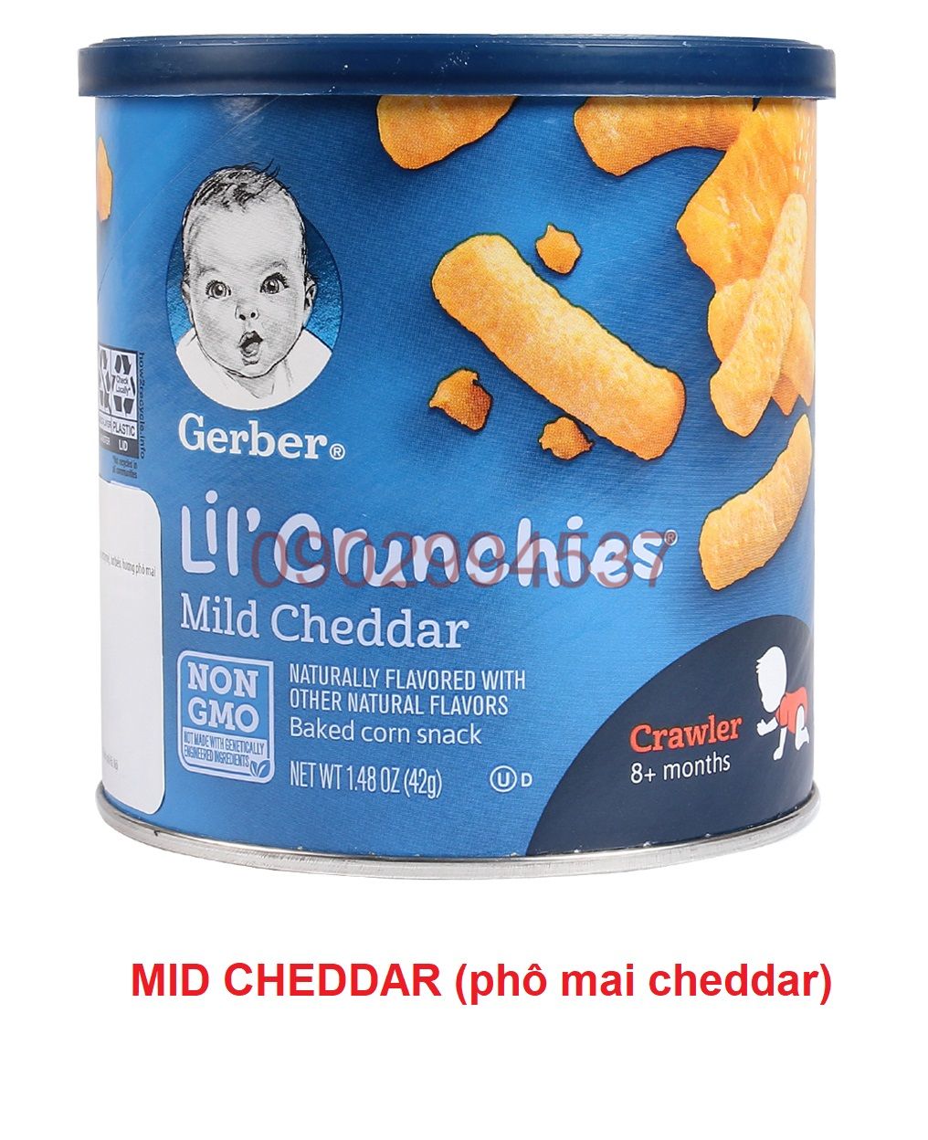 Bánh Gerber Lùn mặn hộp 42gr cho trẻ từ 8 tháng