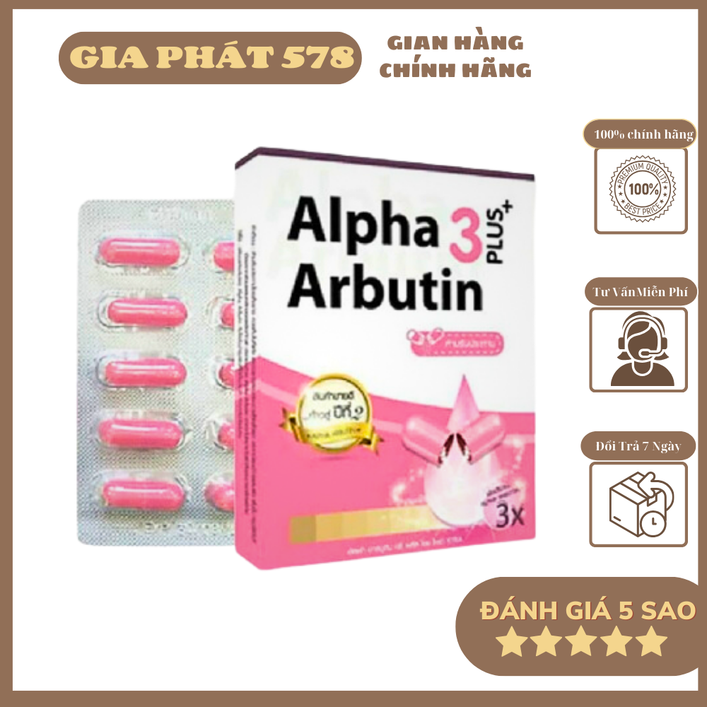 Viên bột kích trắng da Alapha arutin Thái Lan