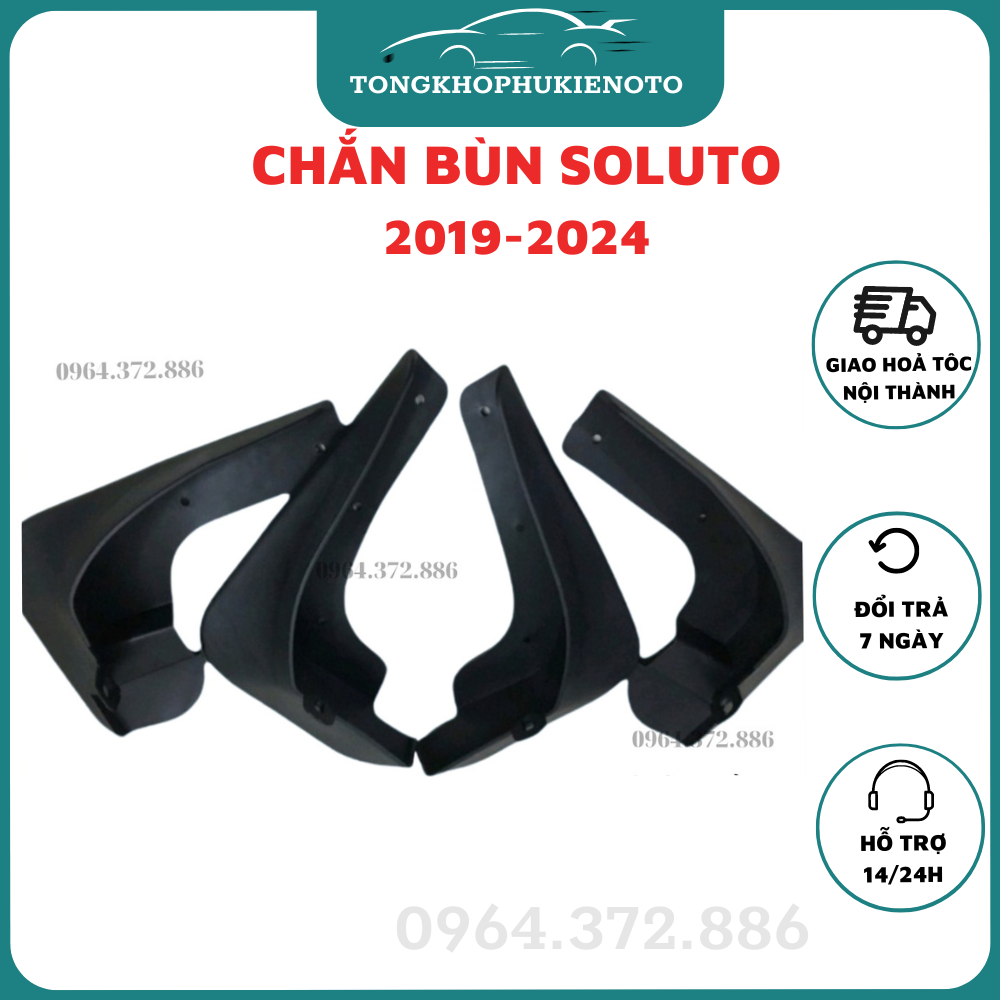 Bộ 4 chắn bùn xe kia soluto 2019 - 2023 nhựa dẻo cao cấp