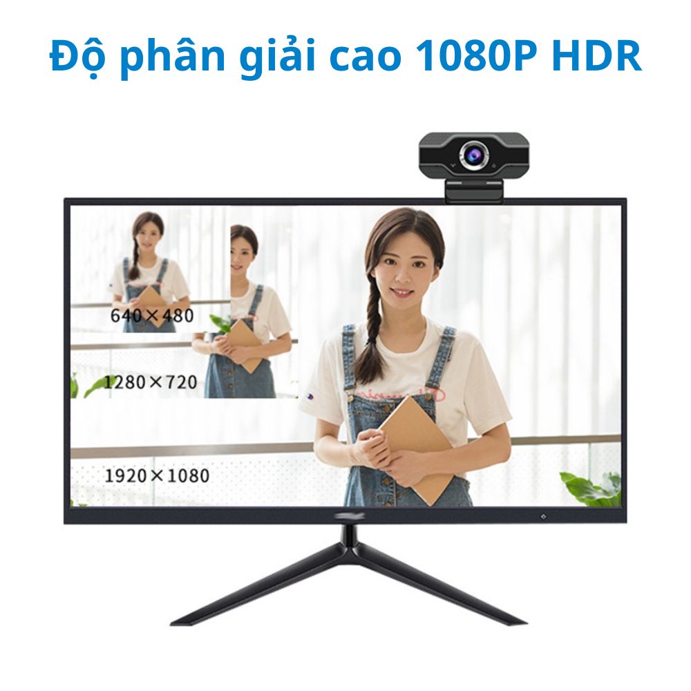 Computer webcam desktop PC with mic HD 720p support school online via zoom Conference Call video with picture super sharp warranty 12 months