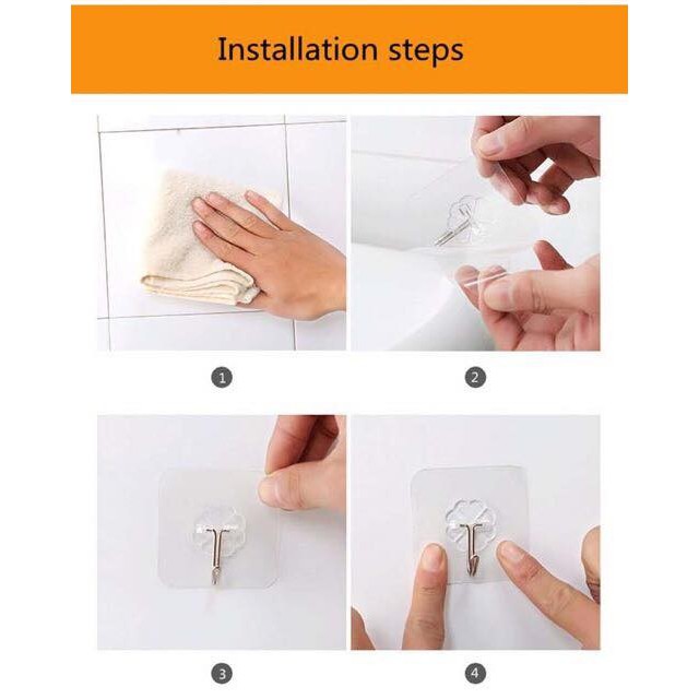 [HCM]COM BO 10 MÓC DÁN TƯỜNG SIÊU CHẮC
