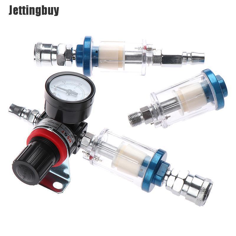 Jettingbuy 1/4" In Line Oil Water Separator Filter Seperator Air Brush Compressor Tool  A