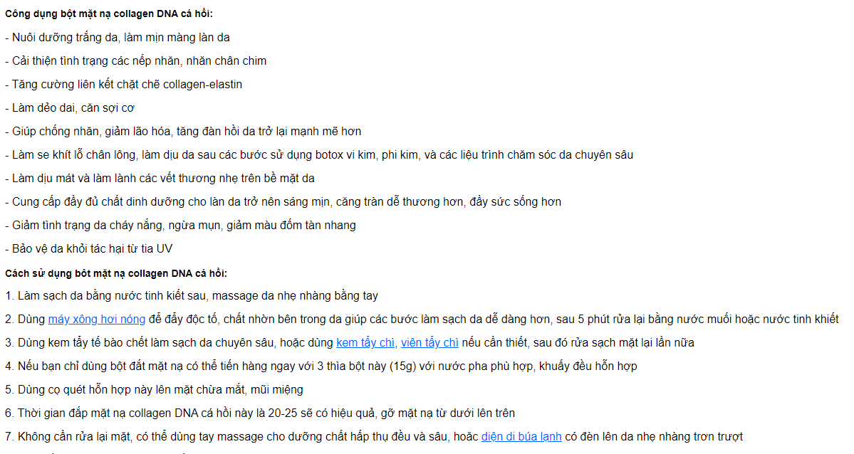 100gr Mặt nạ dưỡng da DNA CÁ HỒI TRẺ HOÁ DA