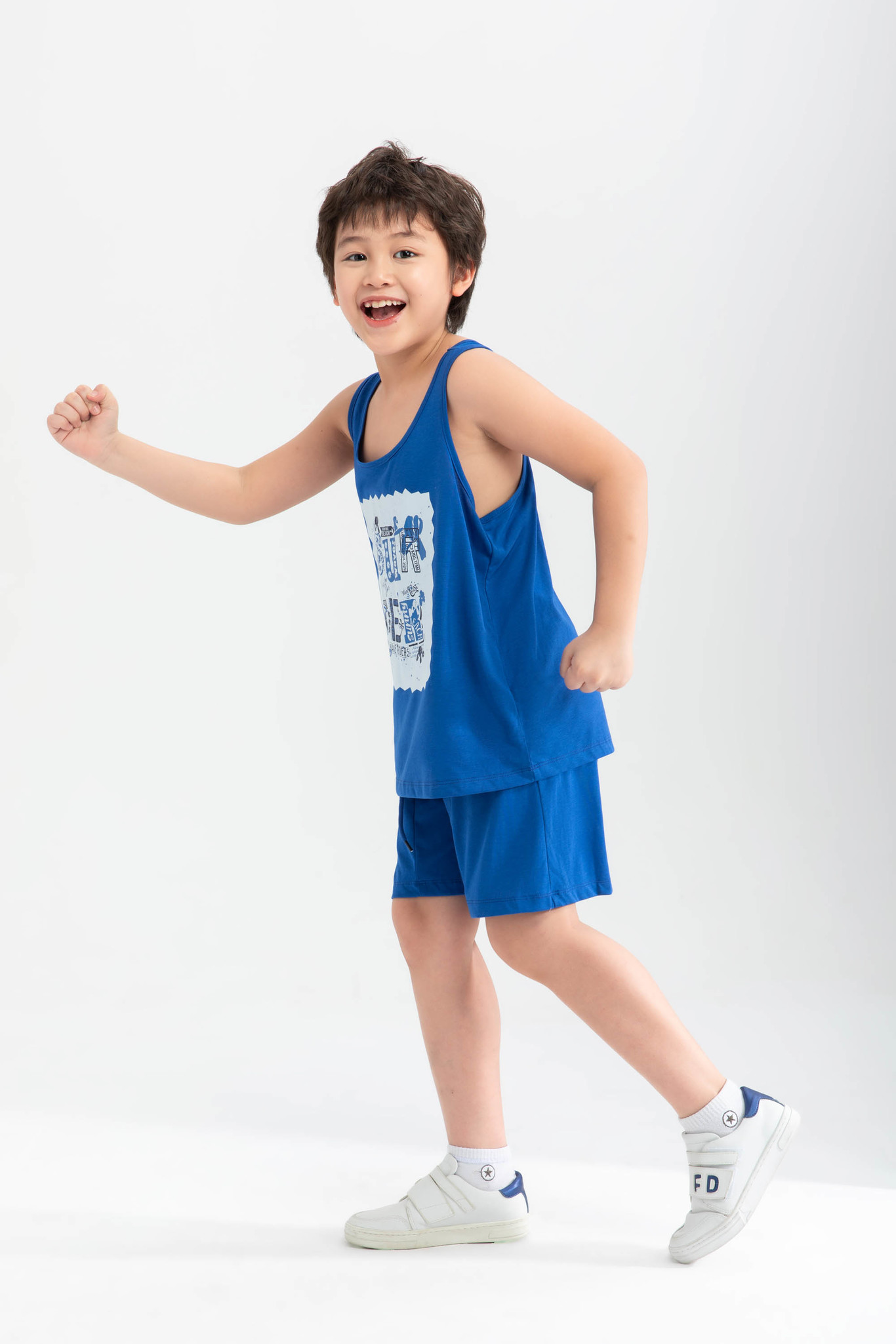 Áo thun kèm quần bé trai IVY moda MS 56K1223