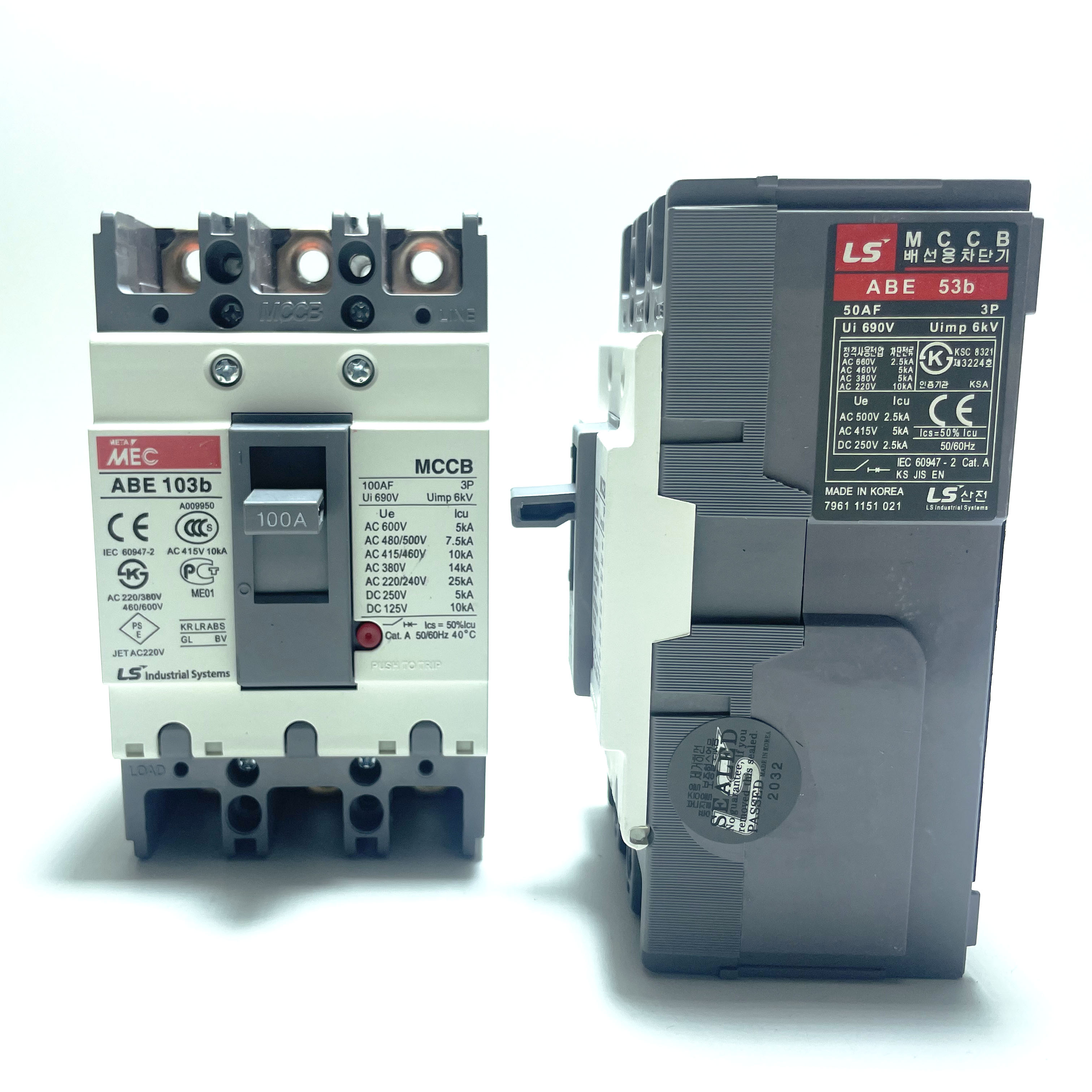 Aptomat Khối 3 Pha LS ABE 30A~100A,MCCB LS MetaMEC 103B