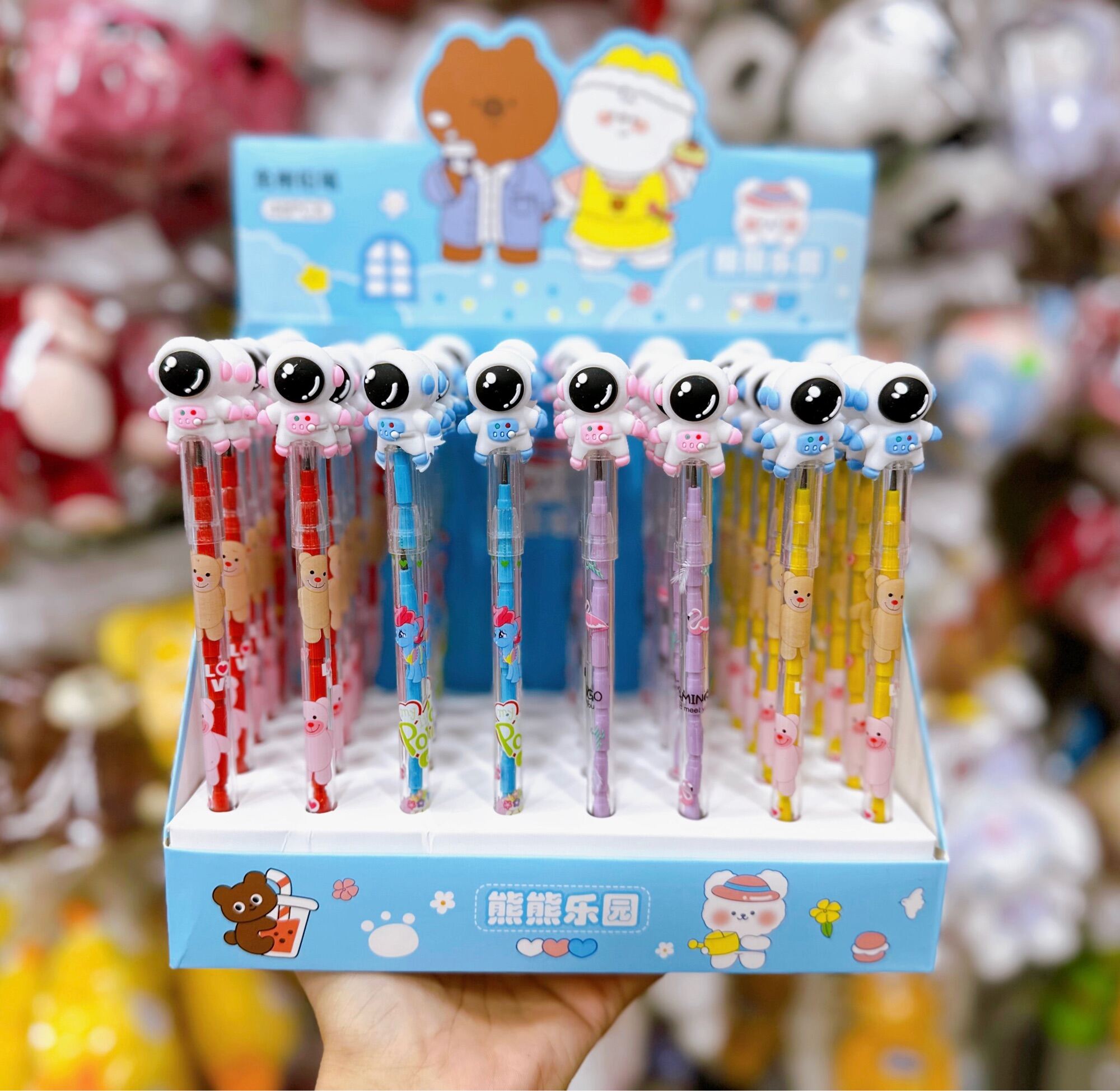 [MUA 2 GIẢM 5%]Bút Chì Khúc Mẫu Phi Hành Gia, Thức Ăn, Thú Cute Cho Bé