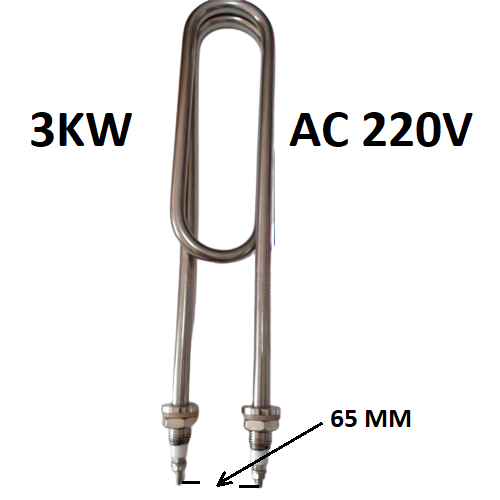 Thanh nhiệt nồi phở U kép - 3 kw - 220V - inox304 loại tốt