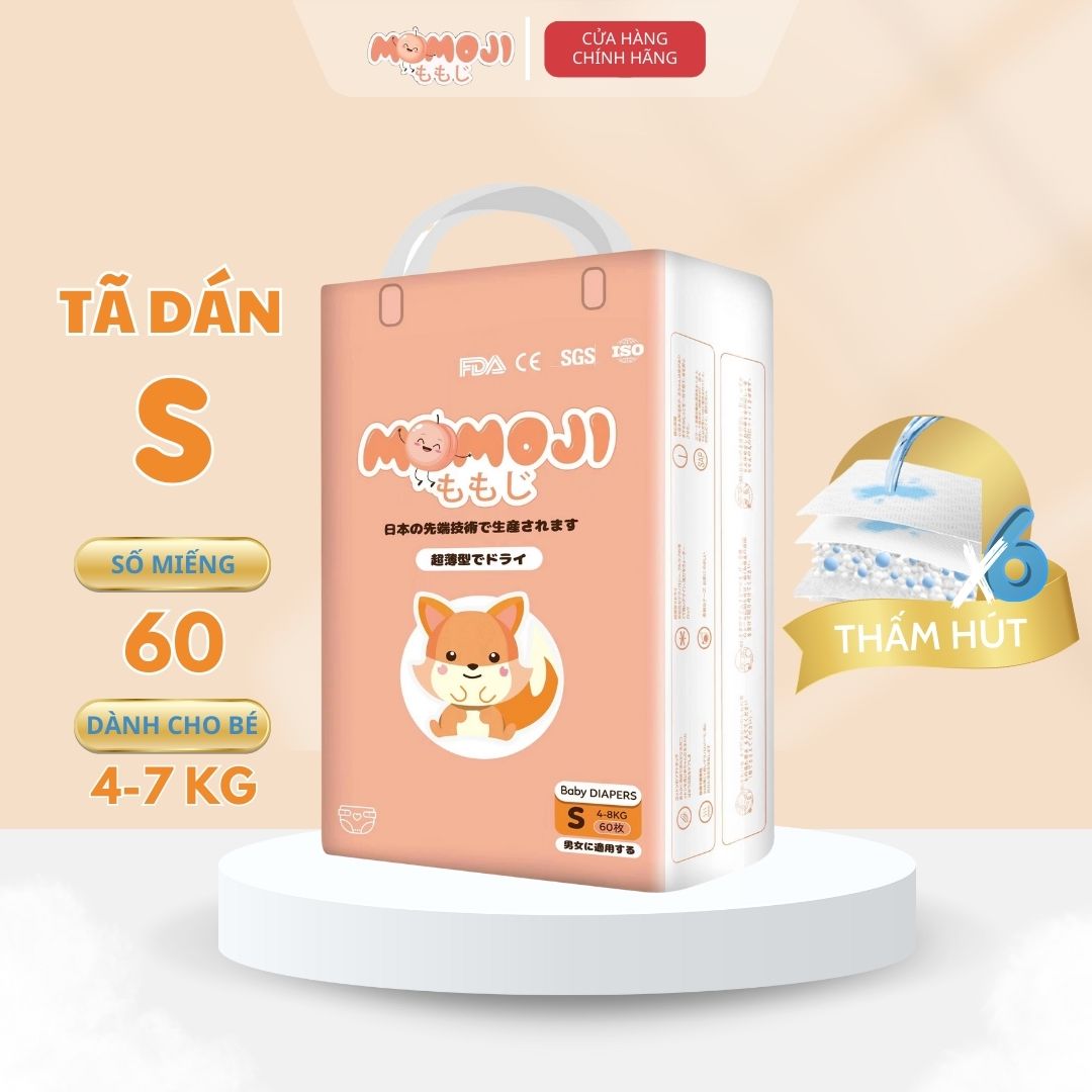 Tã Bỉm Dán  Momoji Siêu thấm hút S60