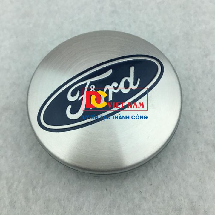 1 chiếc logo chụp mâm, ốp lazang bánh xe ô tô, xe hơi Ford54 đường kính 54mm (Màu bạc)