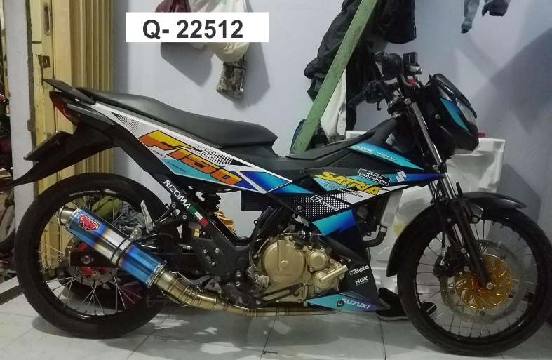 Tem rời Satria F150 dán xe trắng