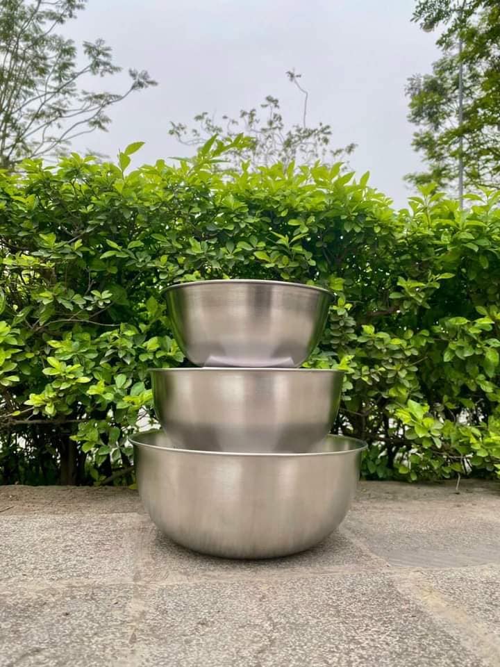 [chuẩn sịn] SET 3 THAU TRỘN INOX hàng cao cấp