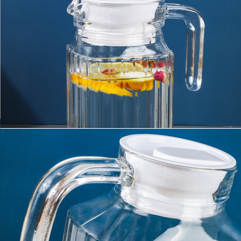 Bình thủy tinh đựng nước có tay cầm 1100ml cao cấp