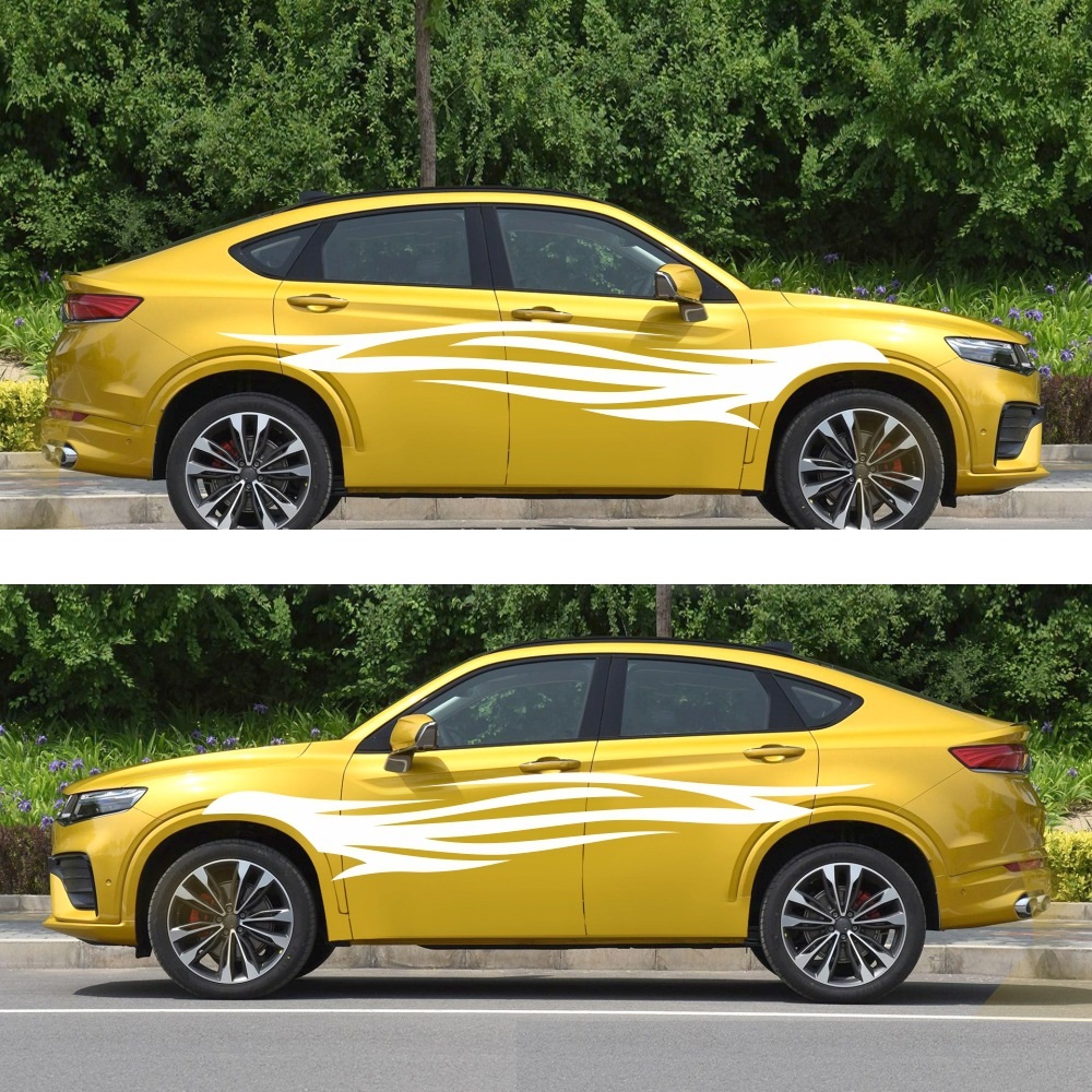 Decal Dán Xe , Tem Dán Trang Trí Xe Hơi Hình Ngọn Lửa Độc Lạ