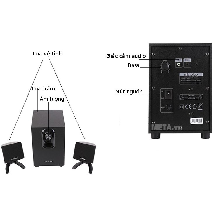 Loa Microlab 2.1 M108 - Hàng