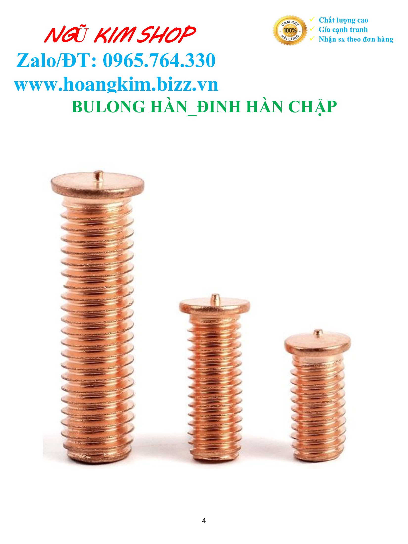 BULONG HÀN _ ỐC TE M3, M4, M5, M6, M8, M10