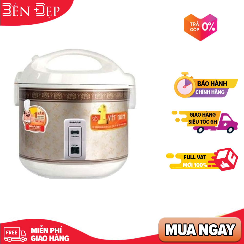Nồi cơm điện Sharp KS-N18ETV"RL 1.8L (Giá áp dụng giao tại HN, HCM& các tỉnh liên hệ shop)