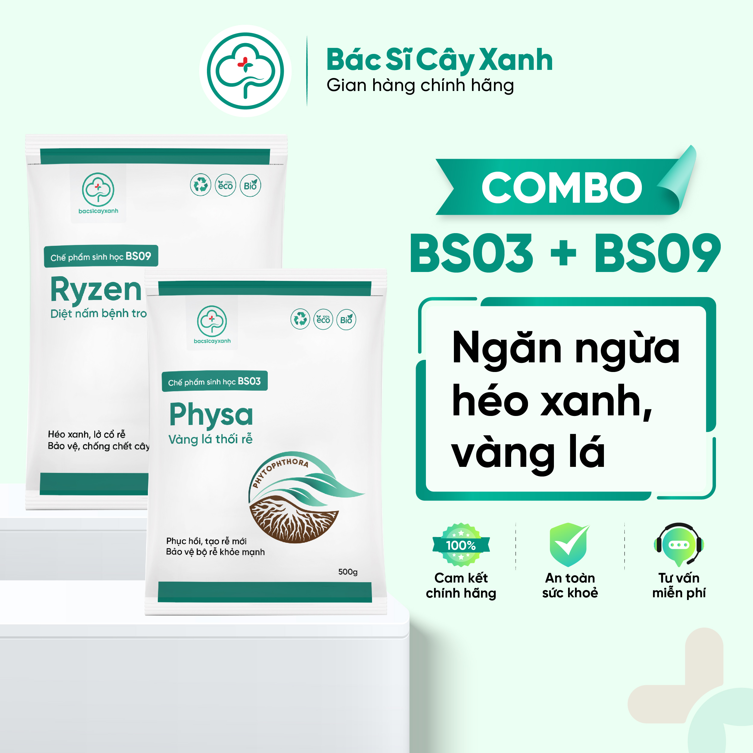 Combo ngăn ngừa héo xanh vàng lá cho rau màu, kích rễ