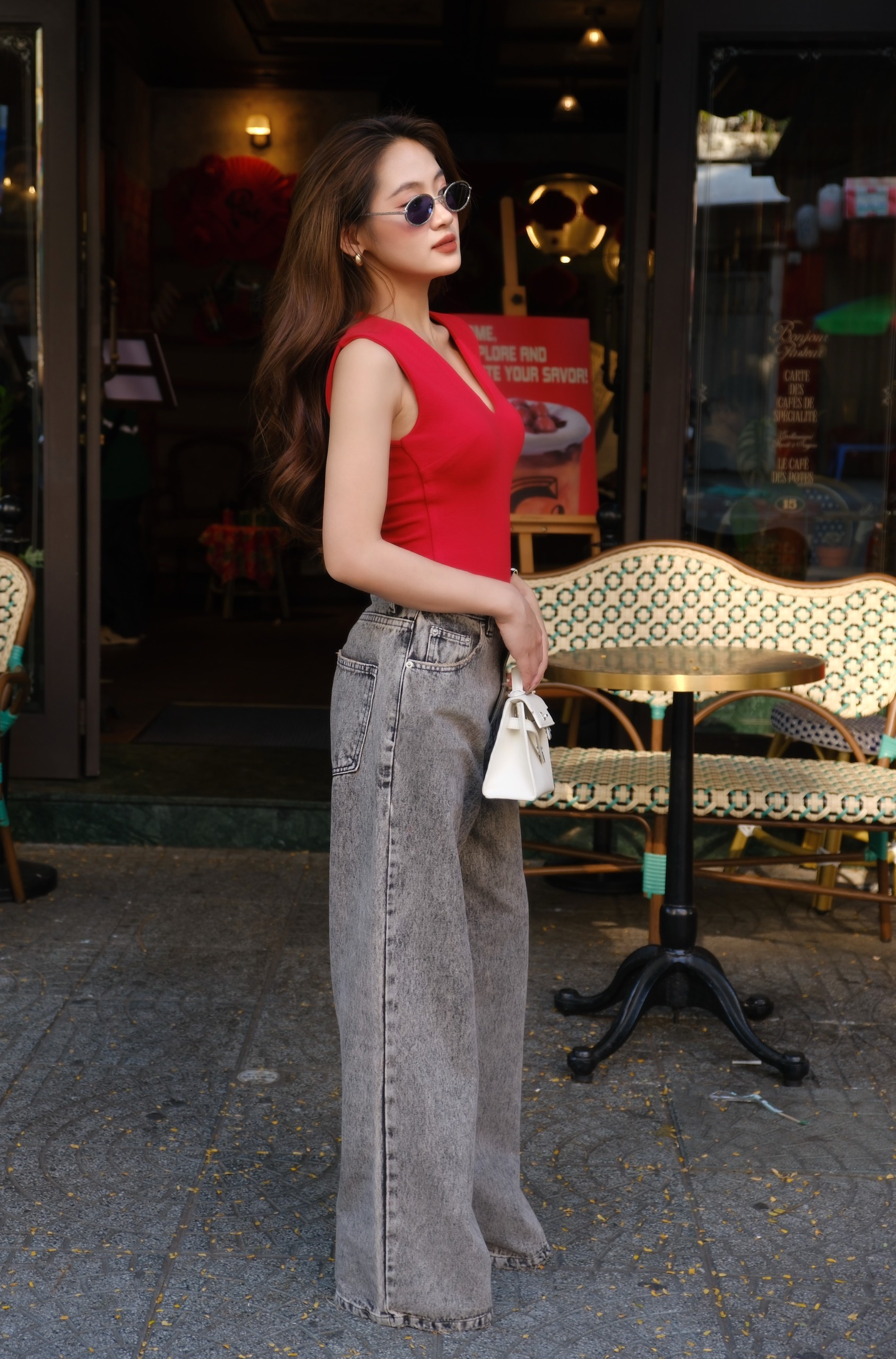 Quần jeans ống suông basic rio jeans