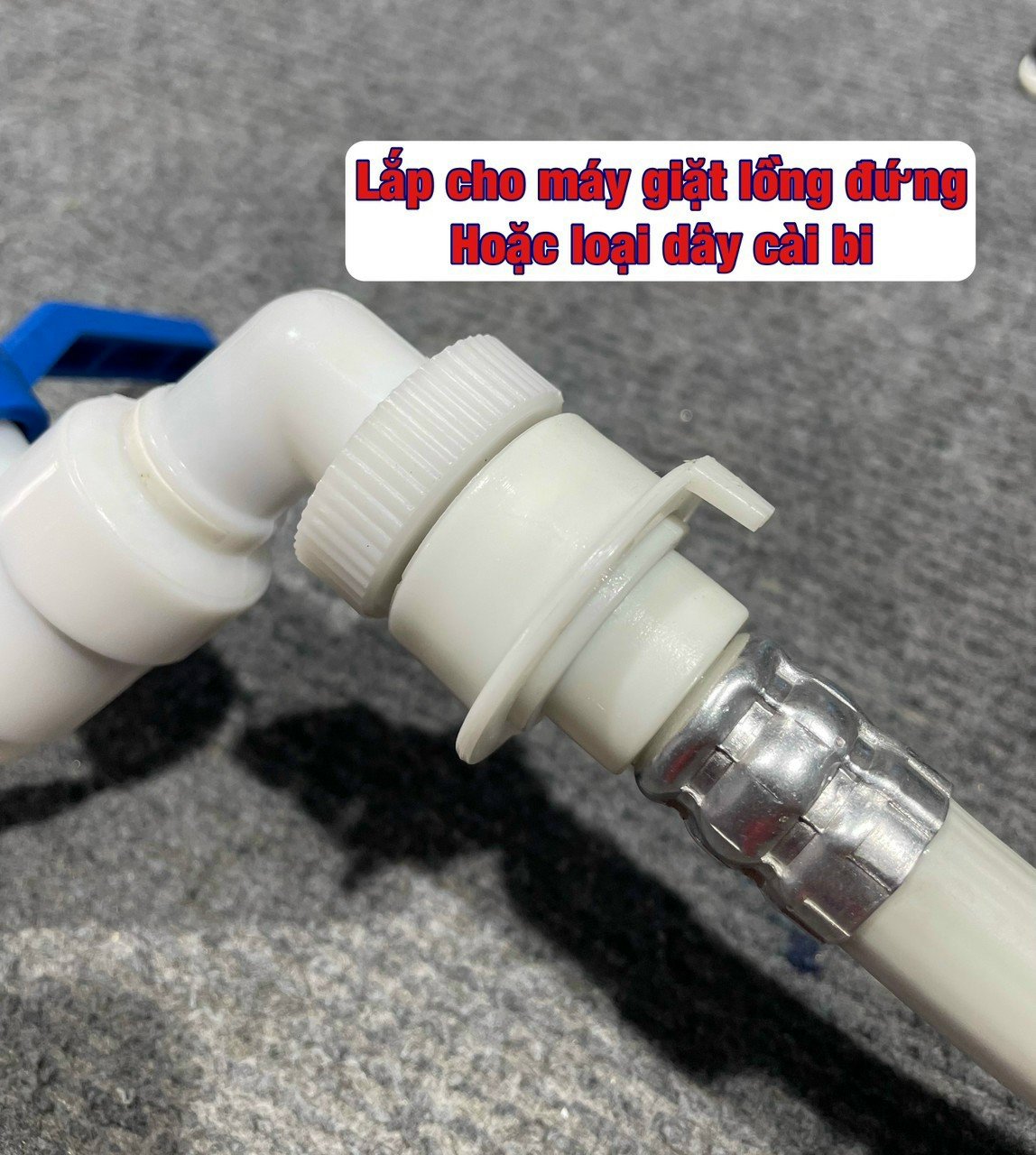 Vòi Nước Nhựa Vòi Hồ Nhựa Trắng Tay Gạt Xanh Xả Nước Ren 21 Và 27
