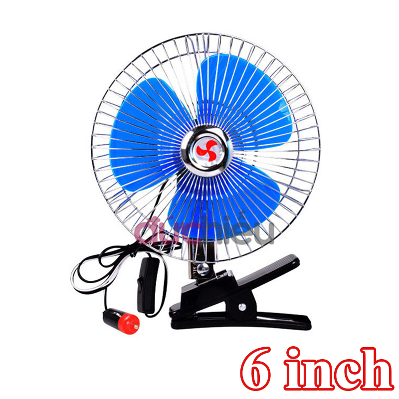 Quạt kẹp bình ắc quy 12v - 24v có công tắc dành cho xe tải, ô tô, xe cơ giới - Đức Hiếu Shop