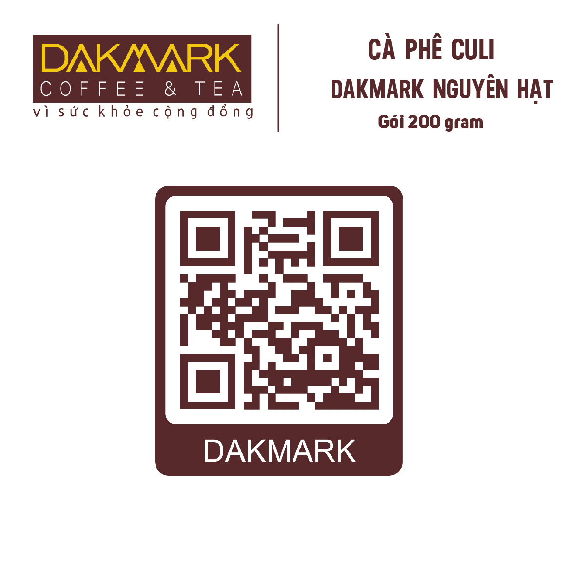 Cà phê Culi nguyên hạt DakMark (500g)