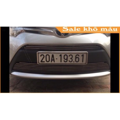 Ốp mặt calang, ca lăng dưới INOX xe Vios 2014- 2017, CA LĂNG INOX DƯỚI