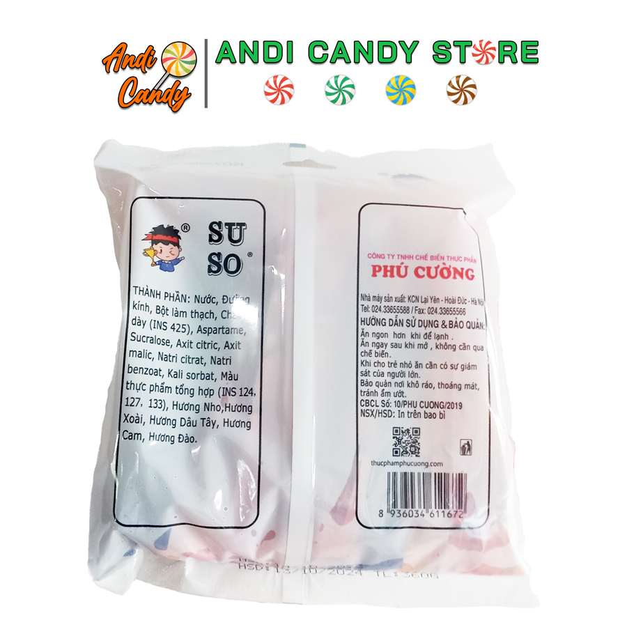 Kẹo Thạch SUSO que PHÚ CƯỜNG 360gr