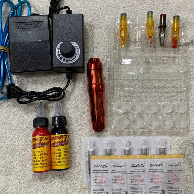 Combo Máy Xăm Pen + Full phụ kiện cho học viên - Hades Tattoo