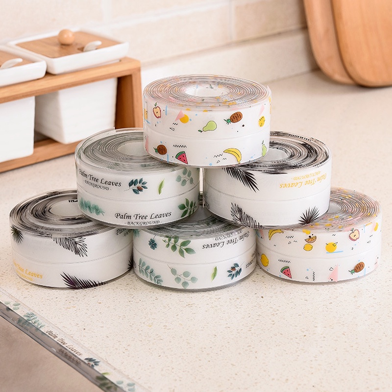 Cuộn keo dán mép đa năng 3m, cuộn băng keo dán viền bồn rửa nhà bếp chống thấm, băng dính dán mép tường chống thấm