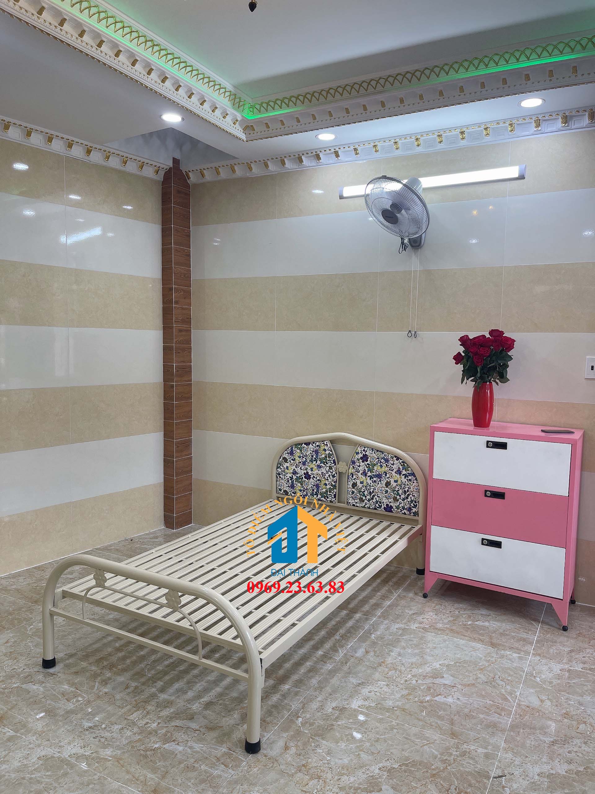 Giường  sắt ngang 0,8M dài 2M – GS01
