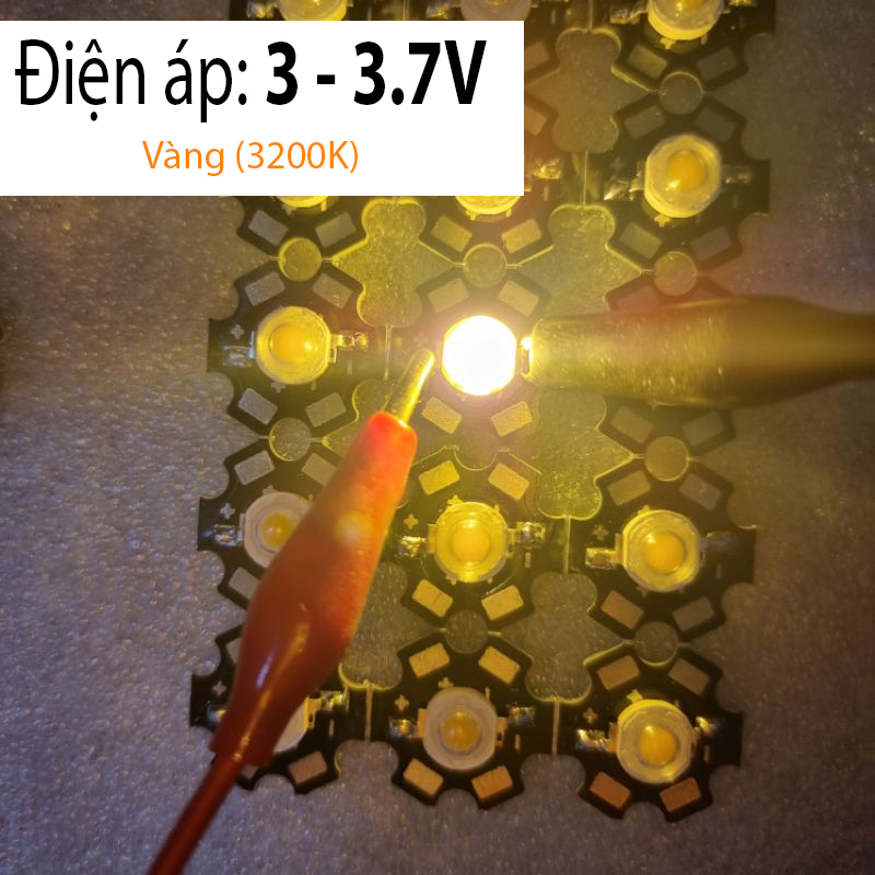 Bóng đèn Led, Chip Led 3V-3.7V Luxeon đã hàn sẵn đế tản nhiệt 20mm, Thay thế đèn Led rọi, Đèn pin, Đèn đọc sách, Đèn học và làm việc